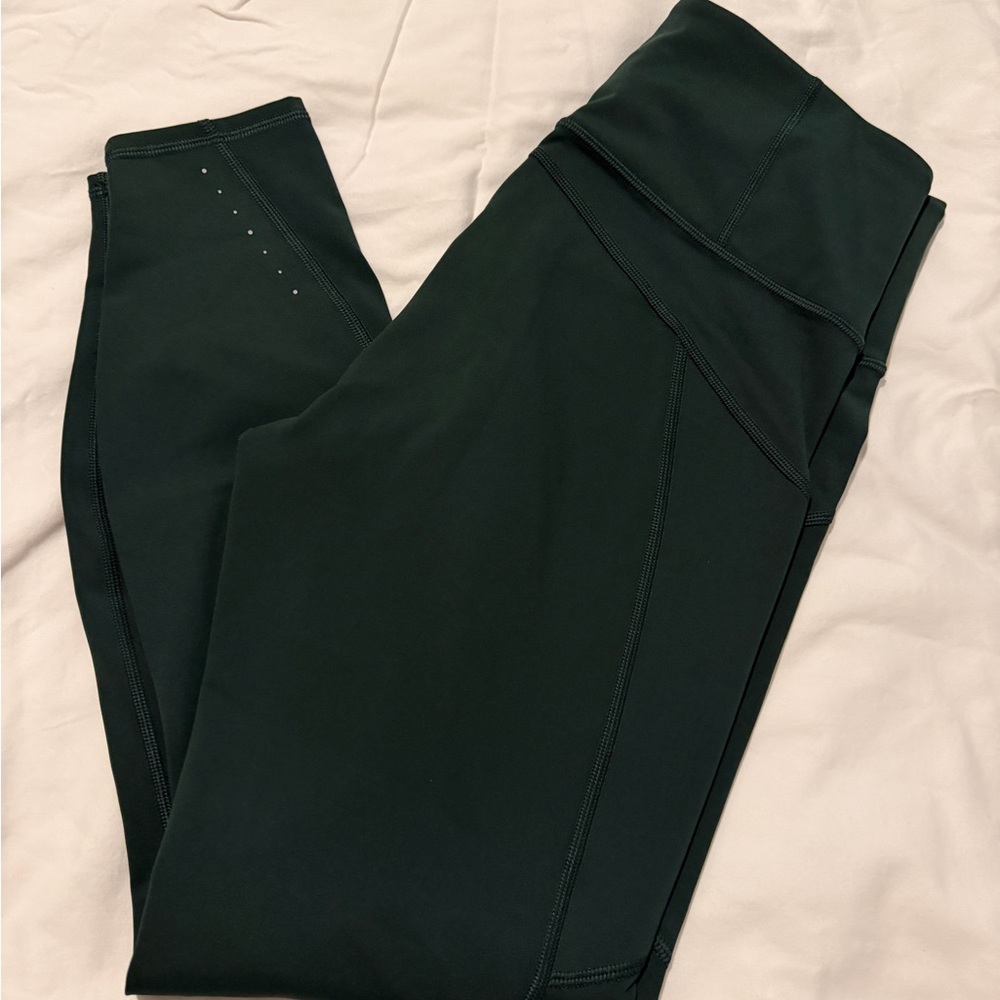 Athleta Rainer 7/8 M Leggings Green